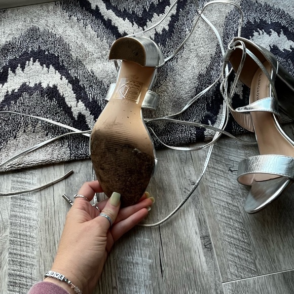 Silver Wrap Heels - Picture 7 of 7